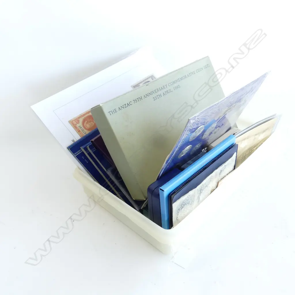 BOX ASST. COMMEMORATIVE COINS ETC Image 1++