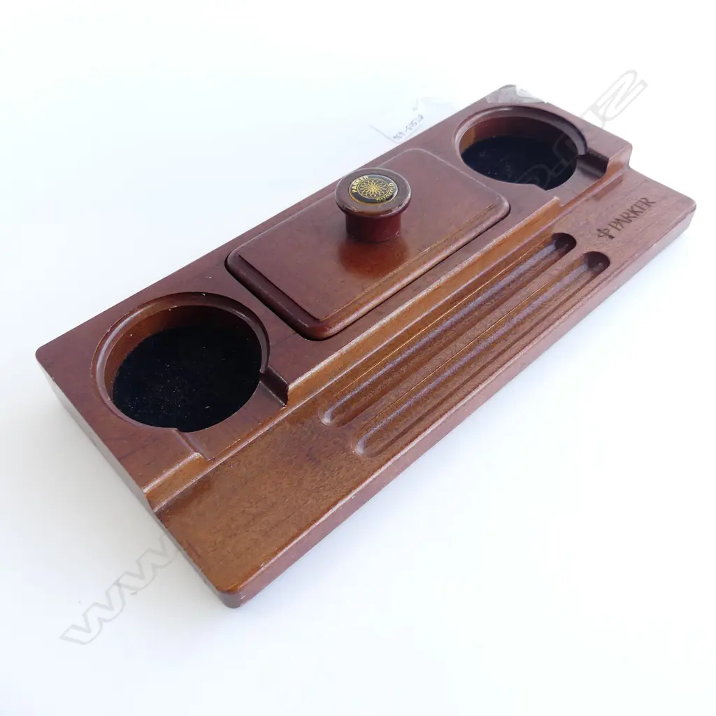 PARKER DUOFOLD INKSTAND WITH BLOTTER ‘’EXCLUSIVE EDITION 1994 NO.0401” L. 320MM Image 1++