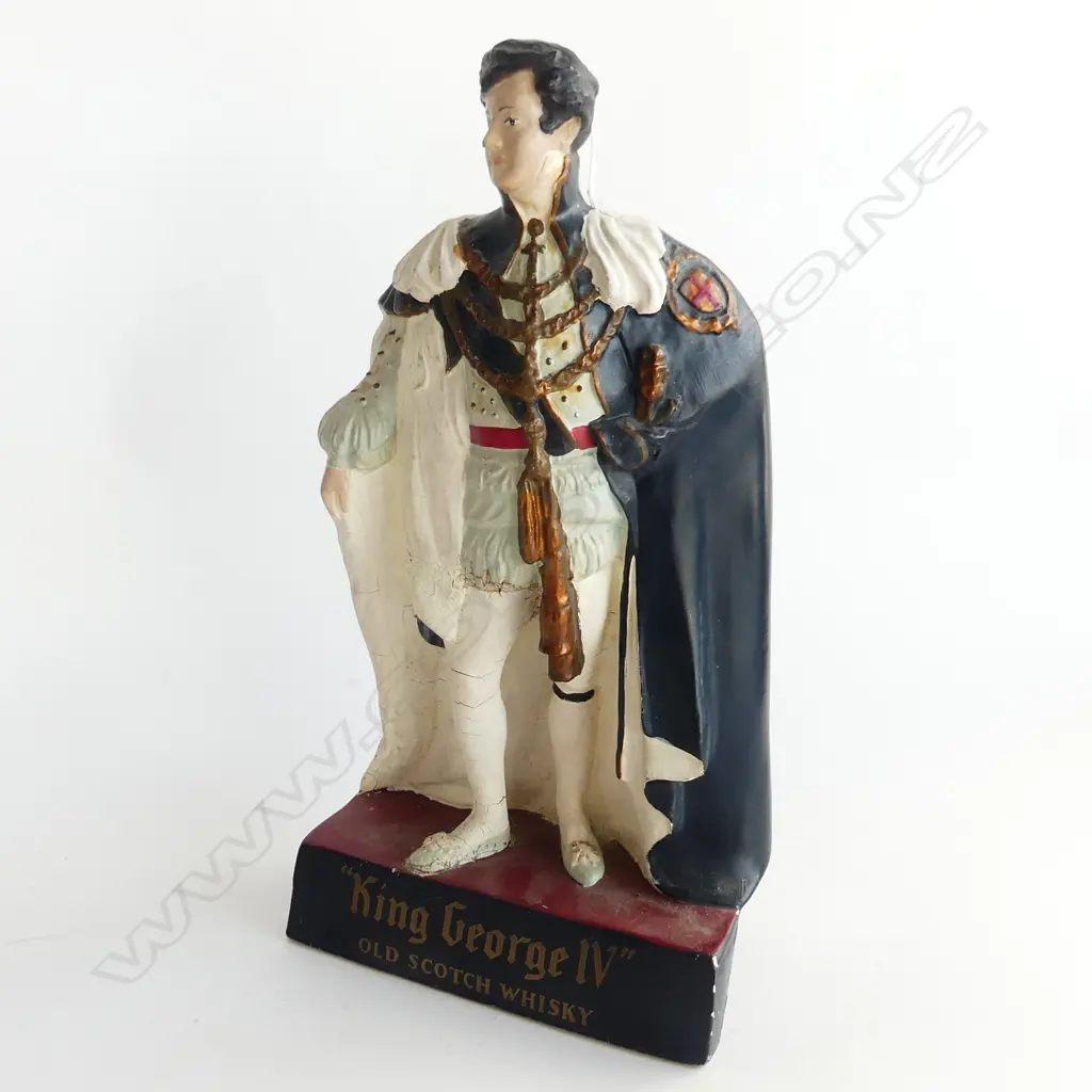 VINTAGE KING GEORGE IV OLD SCOTCH WHISKEY ADVERTISING FIGURE H. 365MM Image 1++