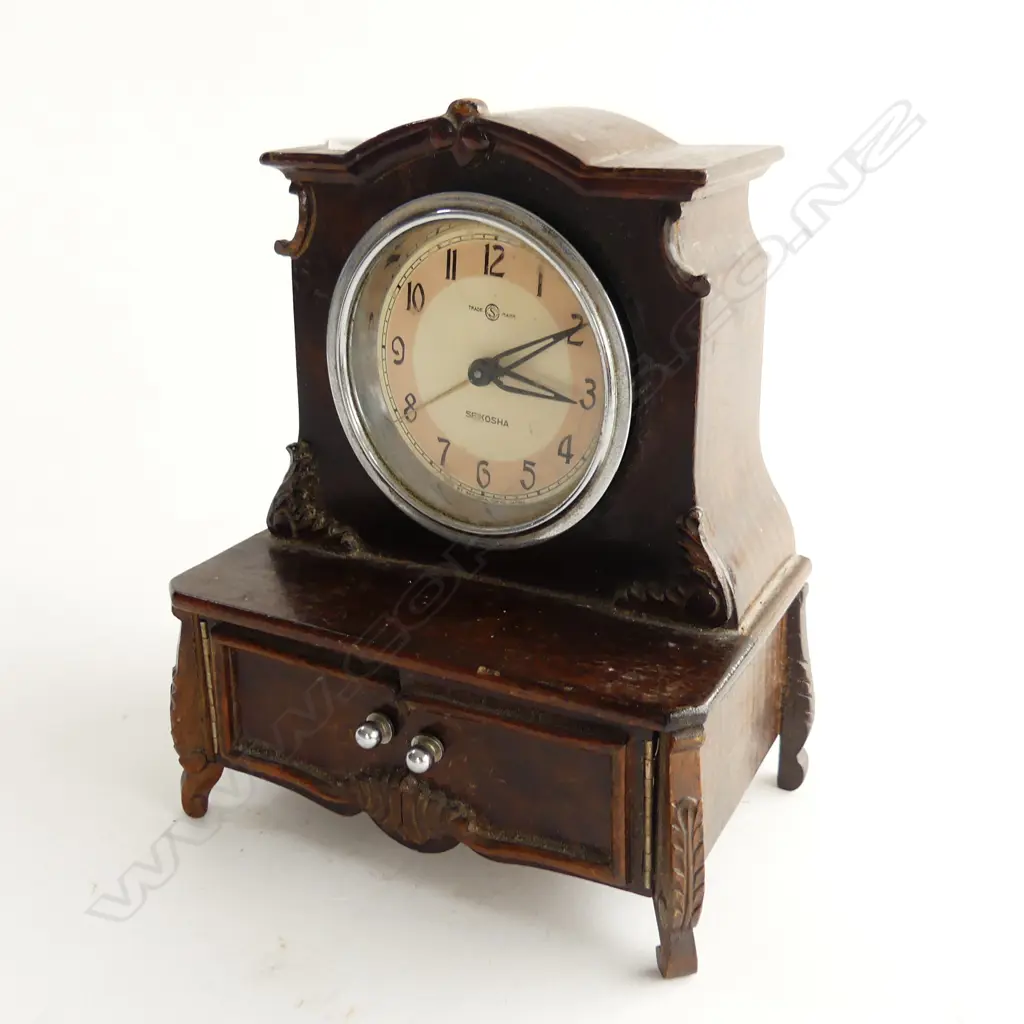VINTAGE SEIKOSHA MANTLE CLOCK H. 160MM Image 1++