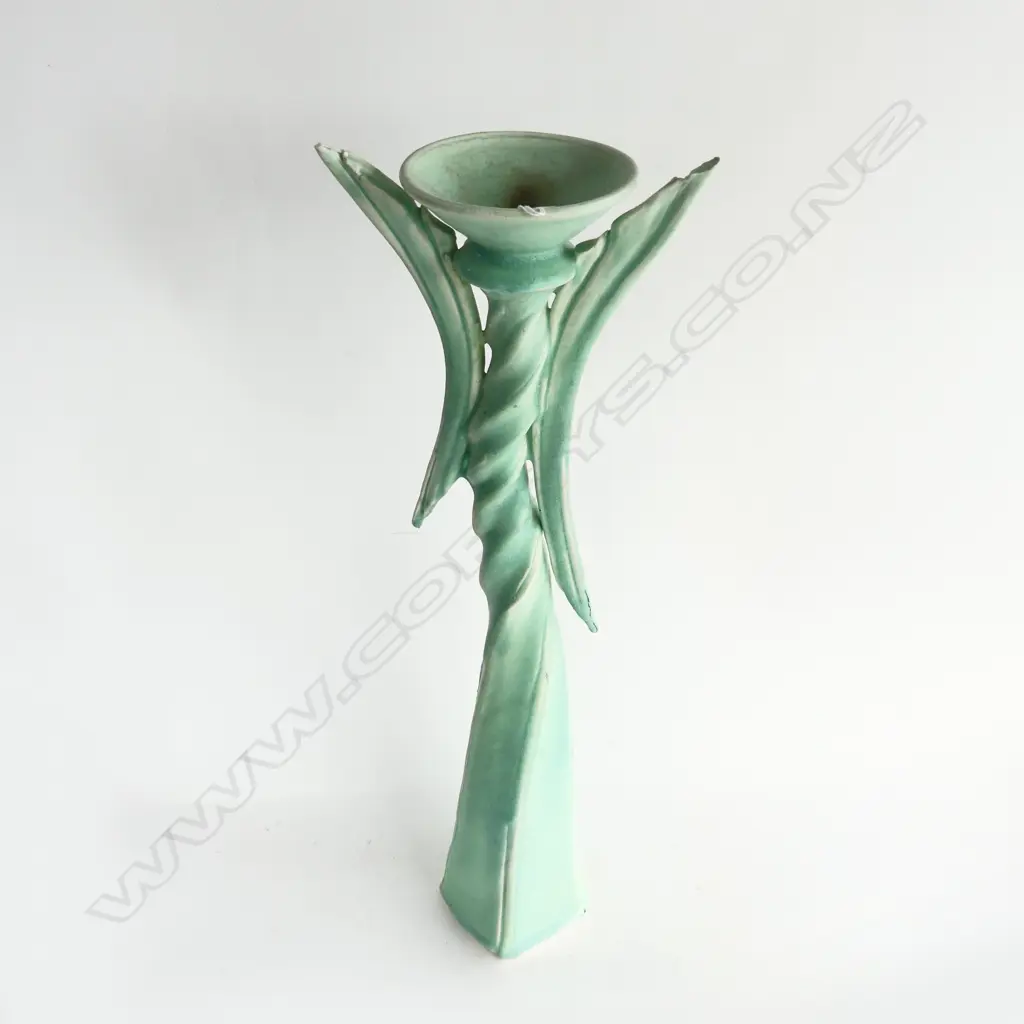 TALL CERAMIC ART CANDLESTAND H.640mm some small faults Image 1++
