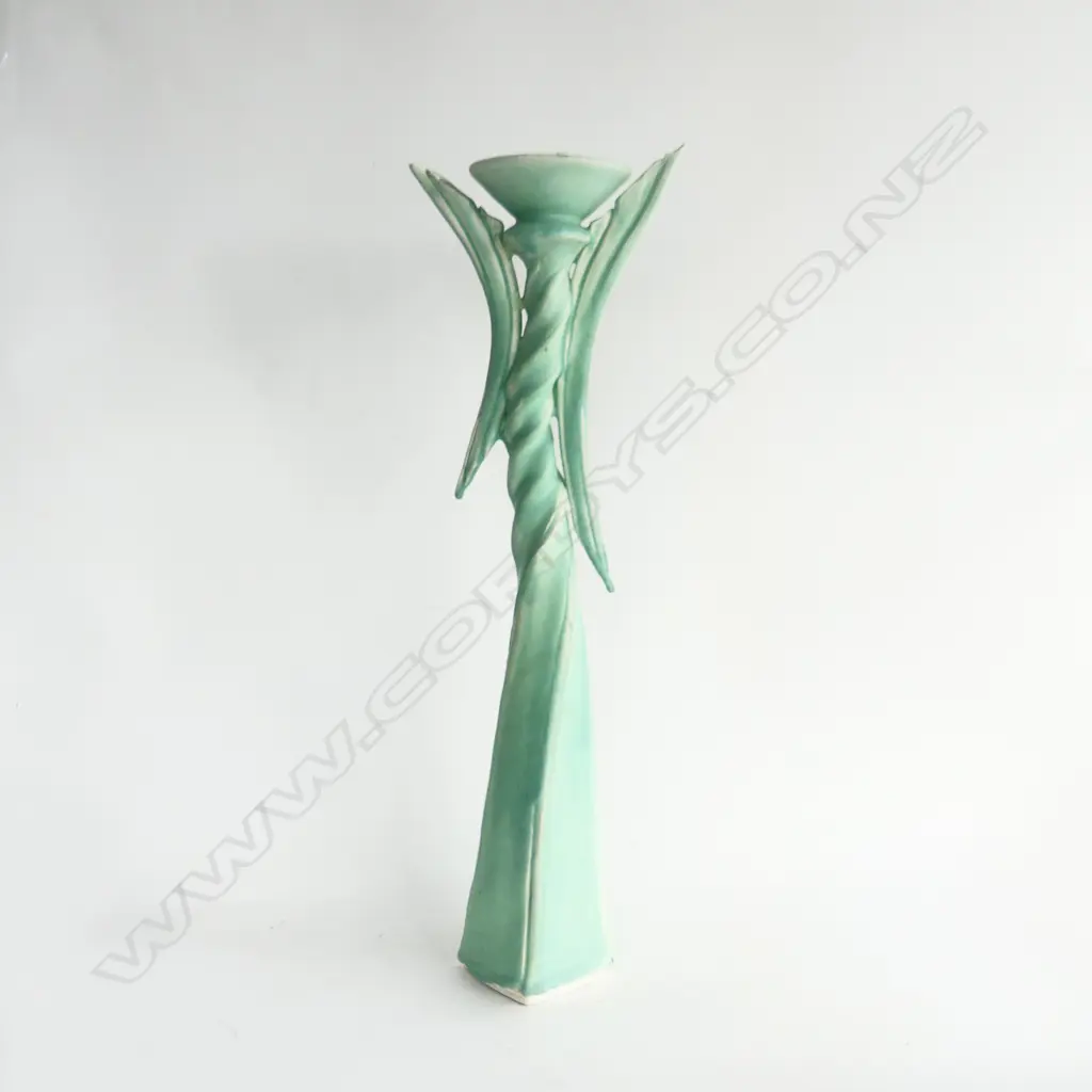 TALL CERAMIC ART CANDLESTAND H.640mm some small faults Image 1++