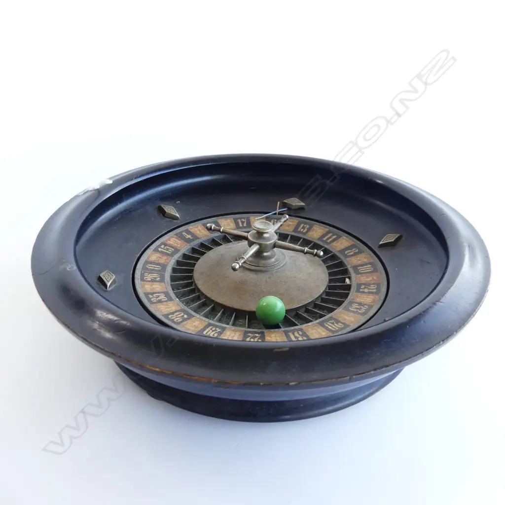 VINTAGE BAKERLITE ROULETTE WHEEL W260MM Image 1++