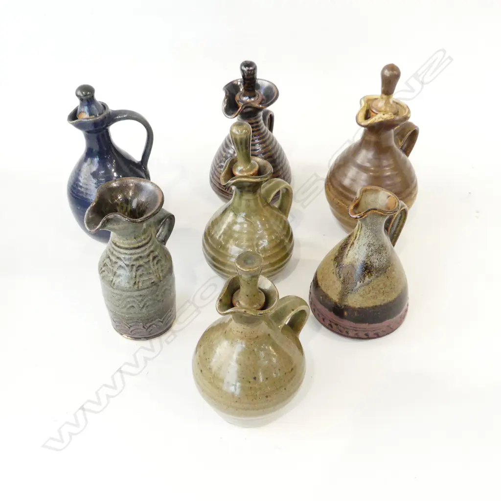 7 STUDIO POTTERY JUGS Image 1++