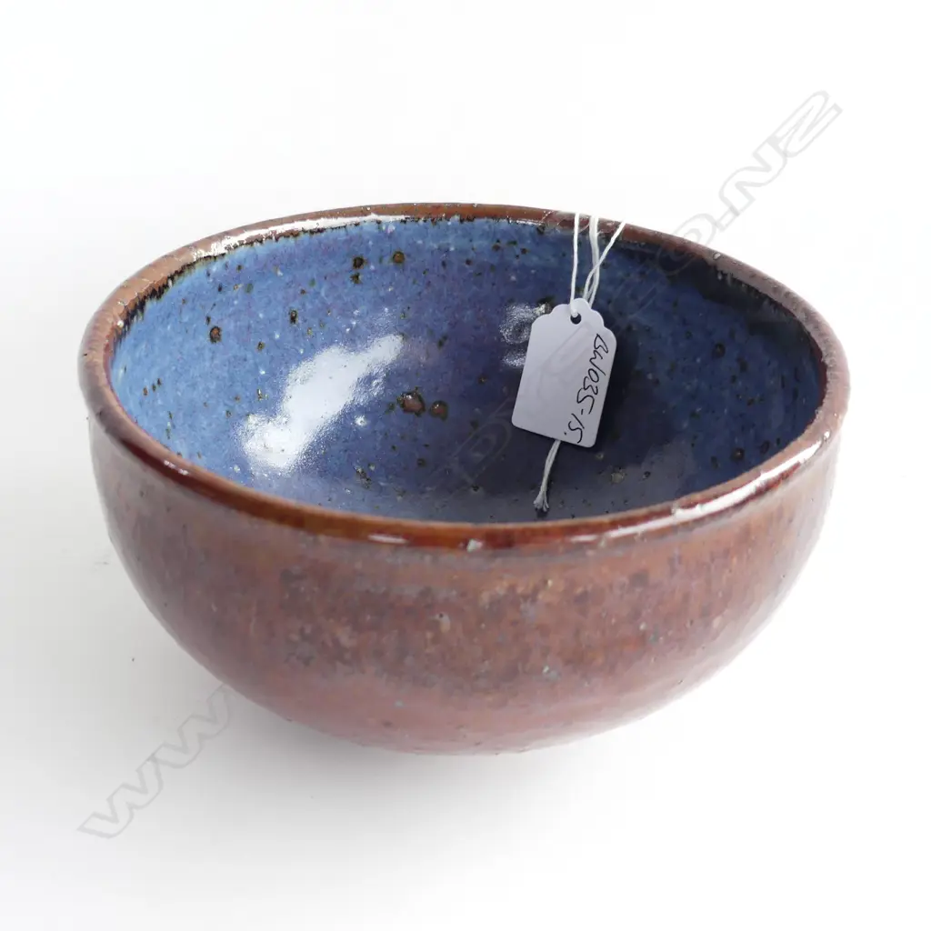BARRY BRICKELL BOWL BLUE INTERIOR DARK gloss exterior Dia.158mm Image 1++