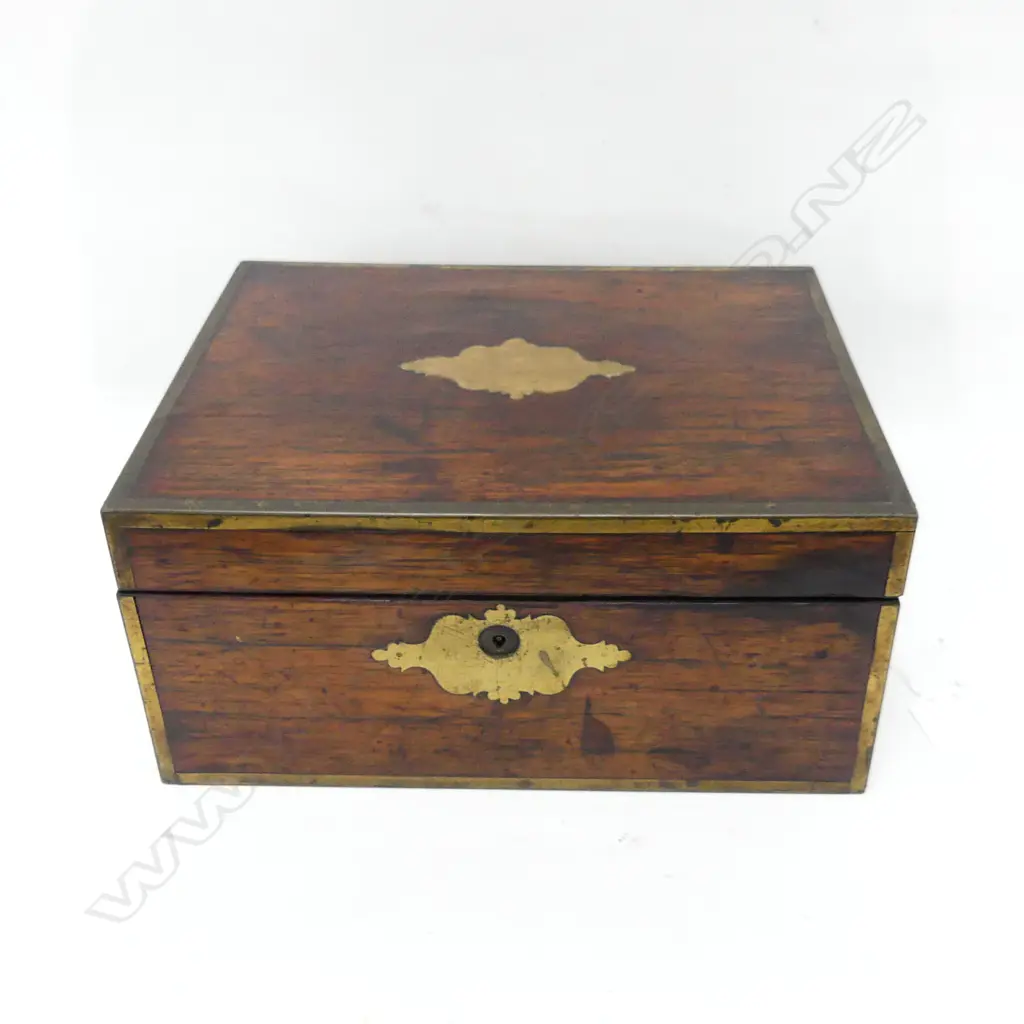 VICTORIAN MAHOGANY VANITY BOX 305x235x145mm Image 1++