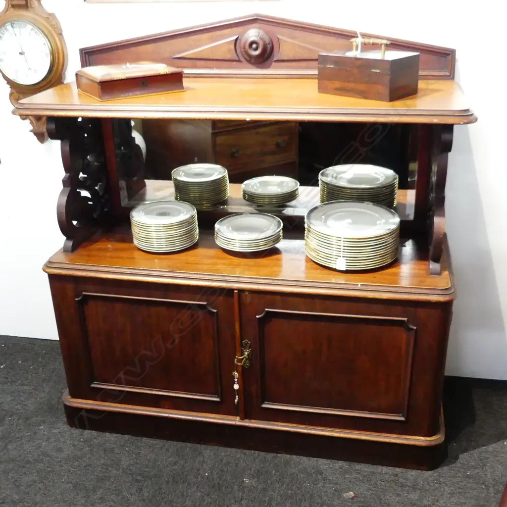 VICTORIAN MAHOGANY DUMB WAITER 1210x450x1275mm Image 1++