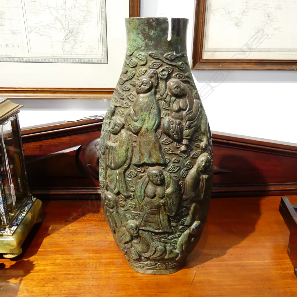 CHINESE BRONZE VASE H.370mm Image 1++