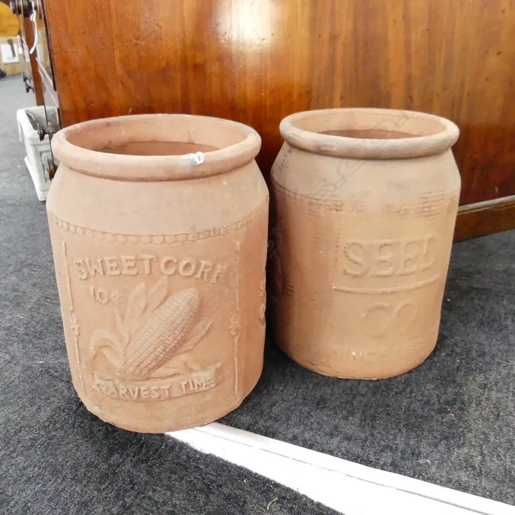 PR MED SWEETCORN PLANTERS UNGLAZED H.345mm Image 1++