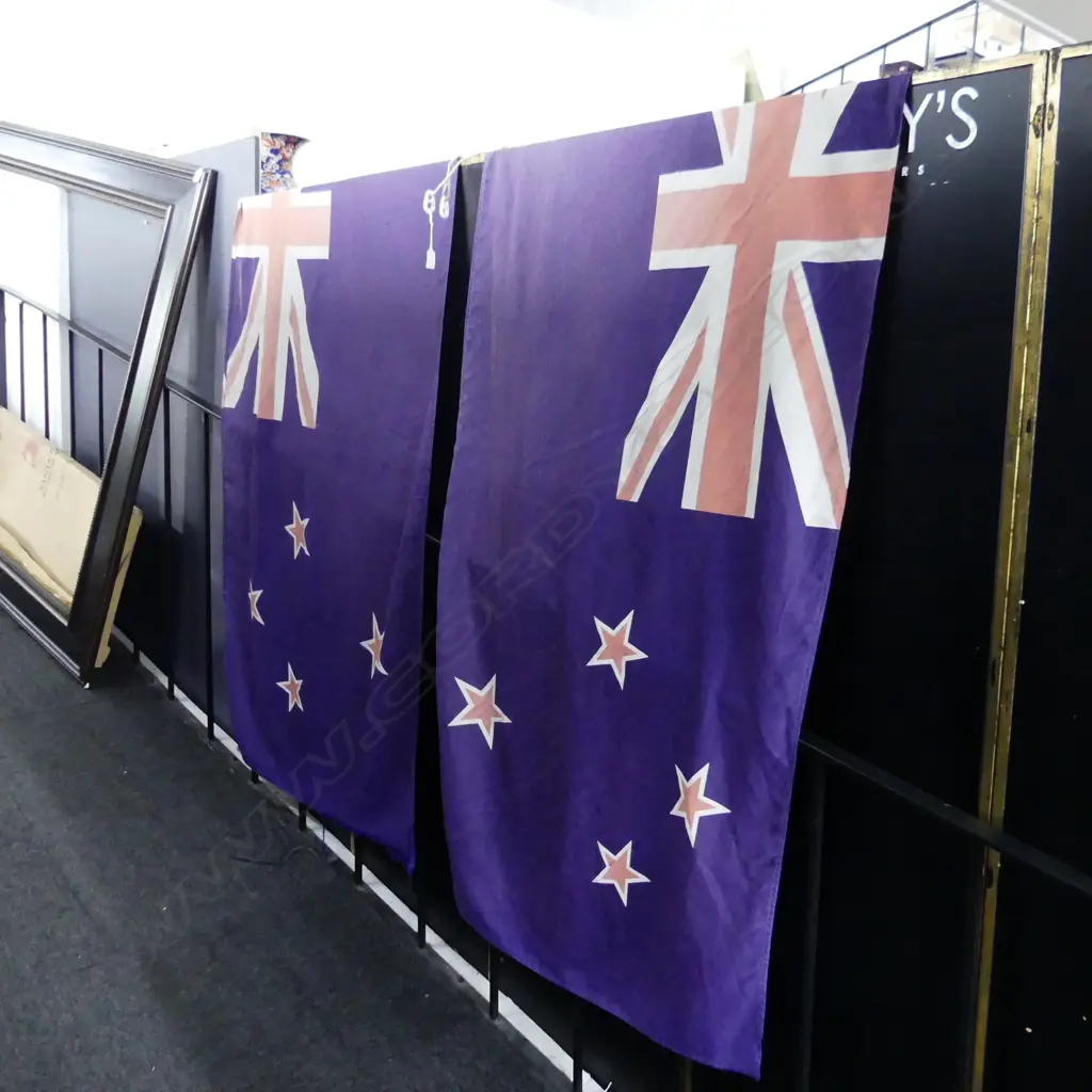 2 VINTAGE NZ FLAGS Image 1++