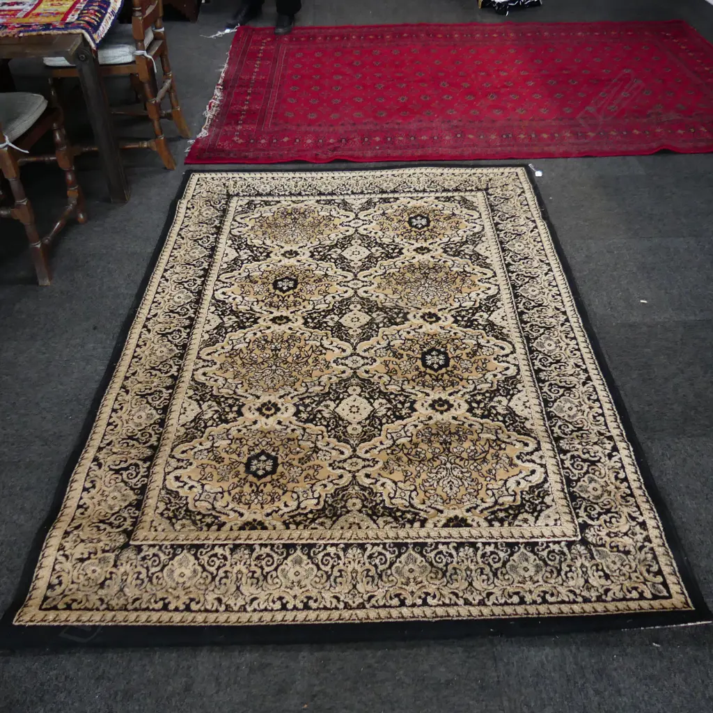 LG MACHINE KNOTTED RUG - BLACK GROUND 2160x1500mm Image 1++