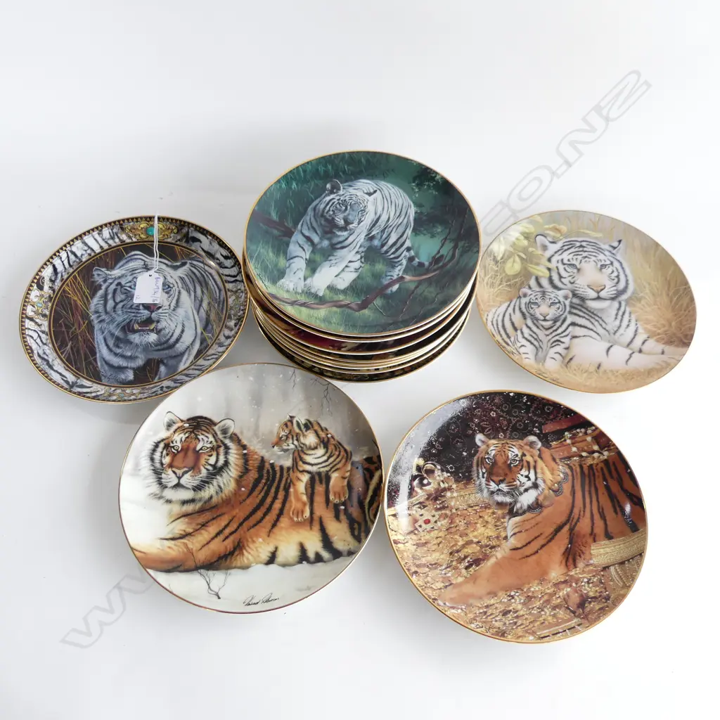 12 COLLECTORS TIGER PLATES 205mm dia Image 1++