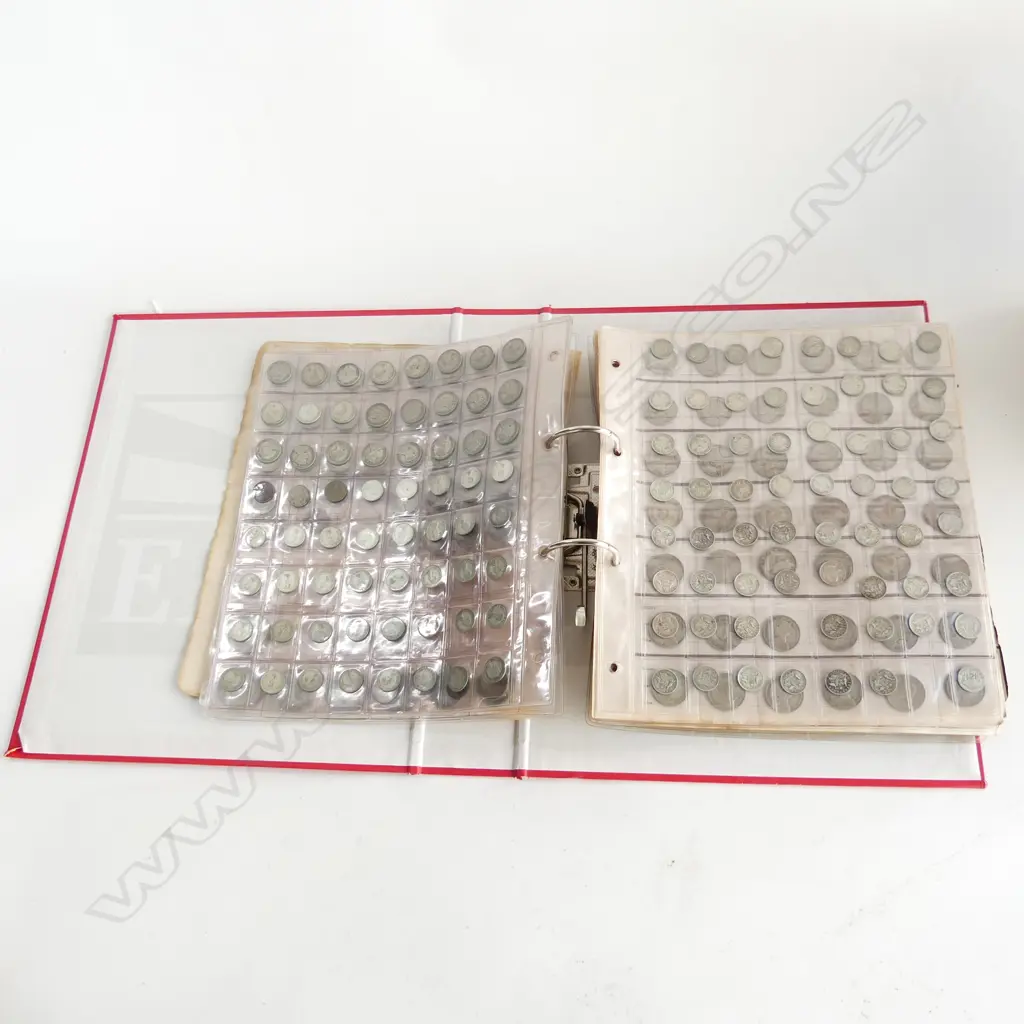ALBUM lge collection NZ & AUSTRALIAN COINS many silver pre 1946 etc. Overall weight 4.5kgs Image 1++