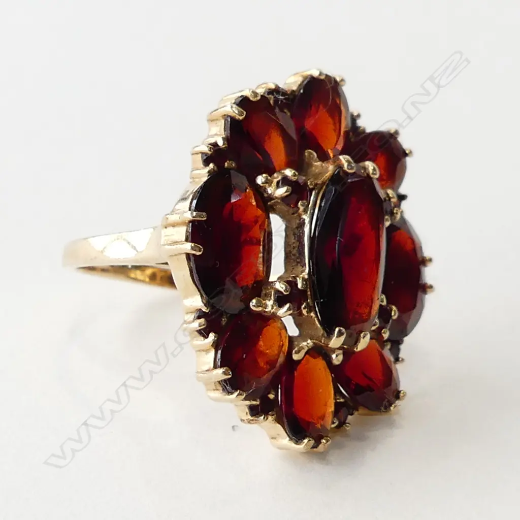 10CT GARNET RING 7.4 GRAMS SIZE O Image 1++