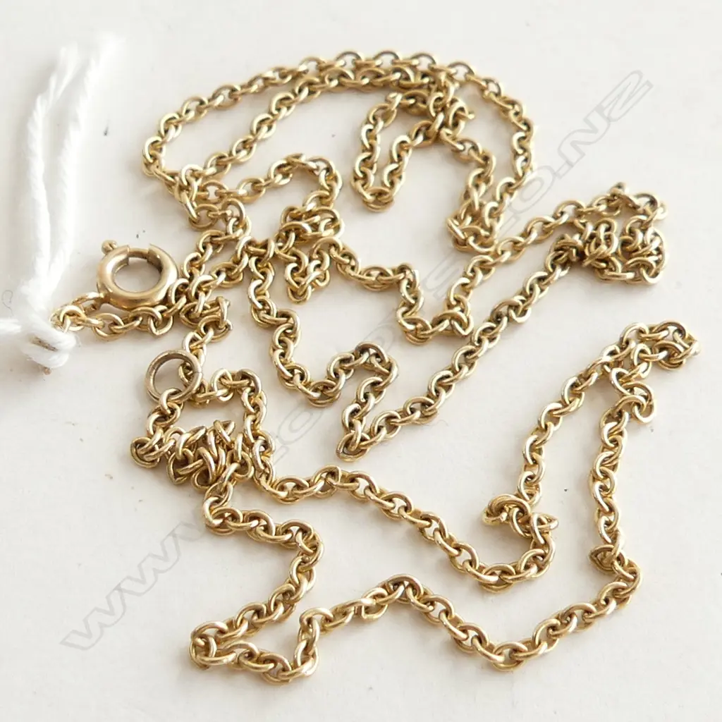 9CT GOLD FINE LINK NECK CHAIN540mm. 3.87gms Image 1++