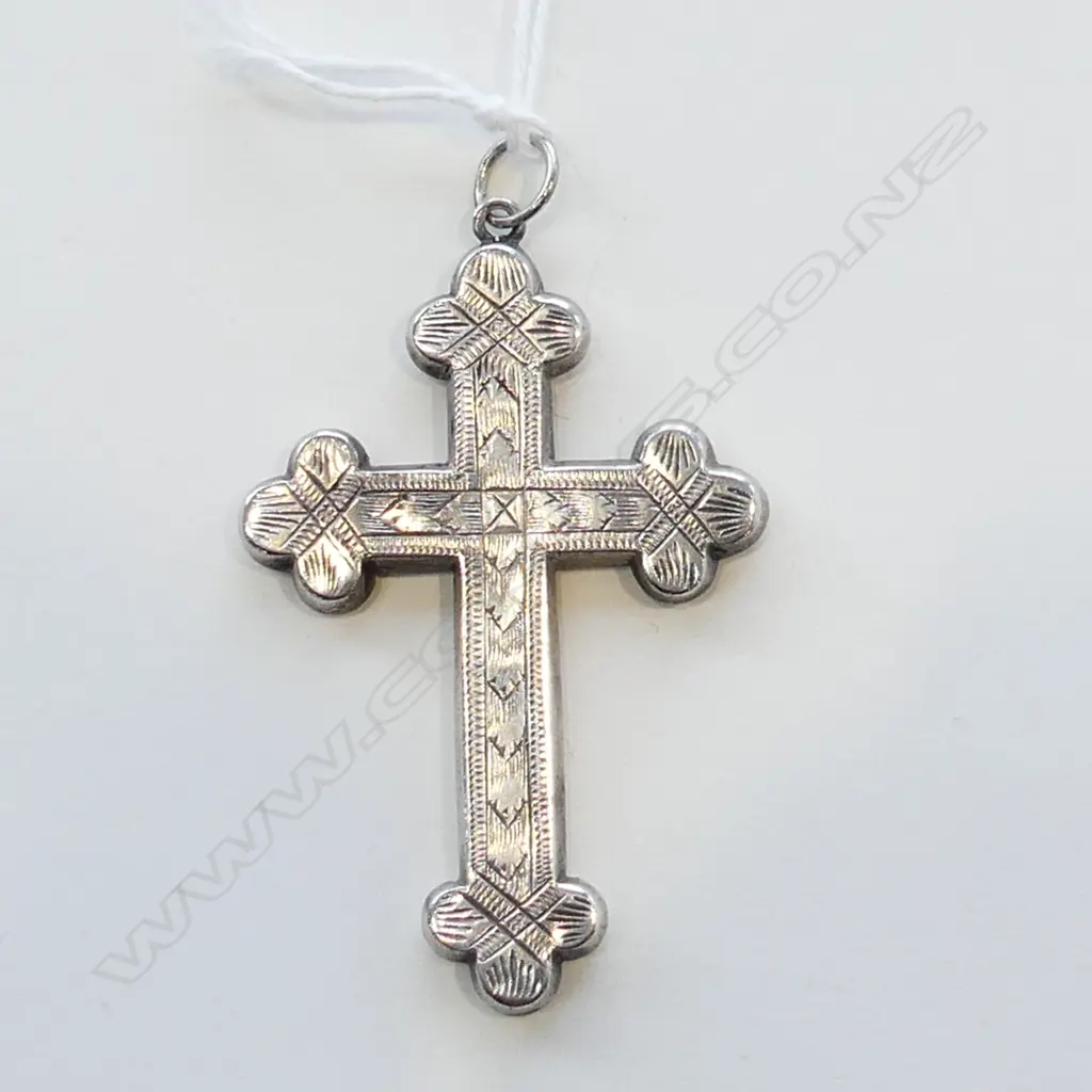 SILVER? CROSS PENDANT 55x35mm Image 1++
