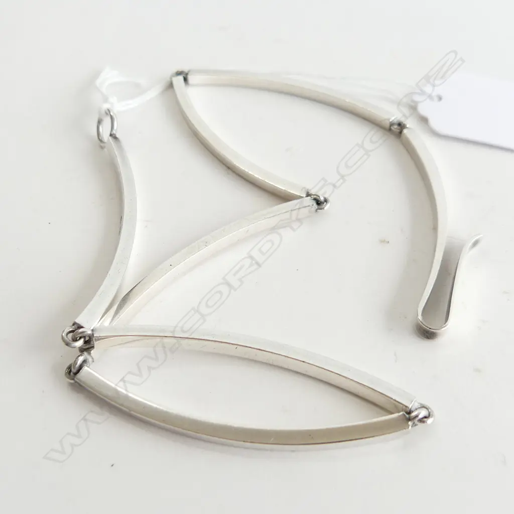 SCANDINAVIAN STERLING BAR LINK NECKLACE L.410mm 34 GRAMS Image 1++