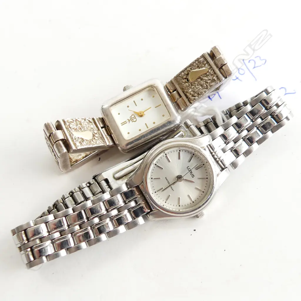 2 LADIES WRIST WATCHES; 925 SILVER GILT & LORUS Image 1++