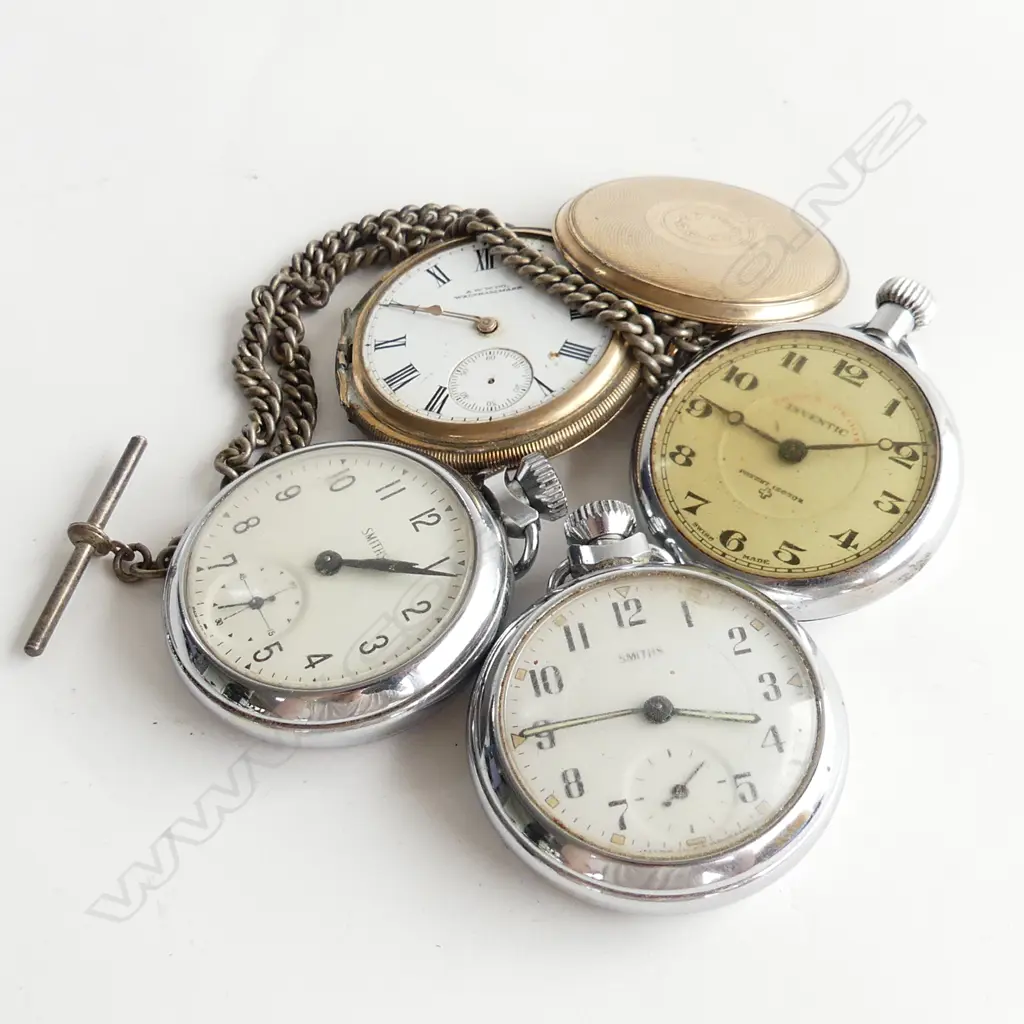 4 OLD POCKET WATCHES as is A.F Image 1++