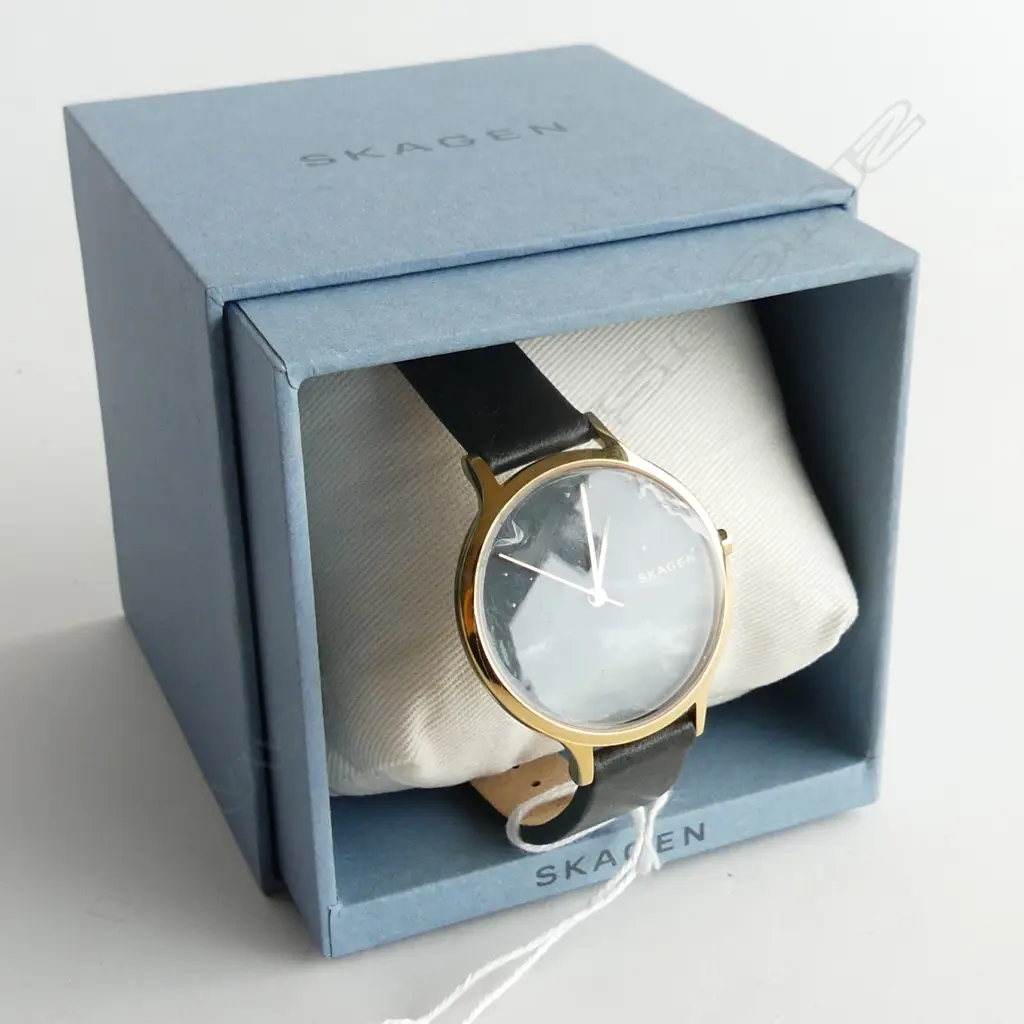 SKAGEN QUARTZ WATCH - AS NEW IN BOX, WORKING Image 1++