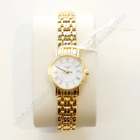 WOMEN'S LONGINES PRESENCE WATCH, #L4.220.2,  WITH ADDIT. LINKS & ORIG BOX.