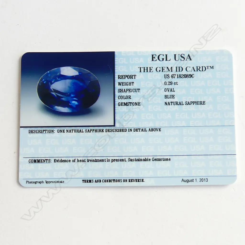 LOOSE NATURAL OVAL CUT SAPPHIRE (WITH STONE ID REPORT) Image 1++