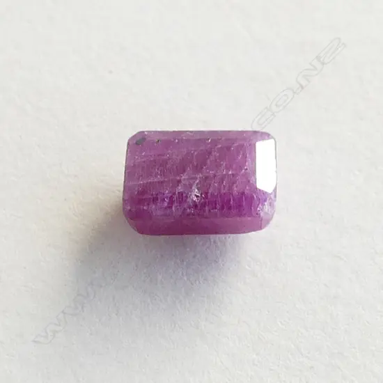 NATURAL RECTANGULAR CUT RUBY (WITH STONE ID REPORT)