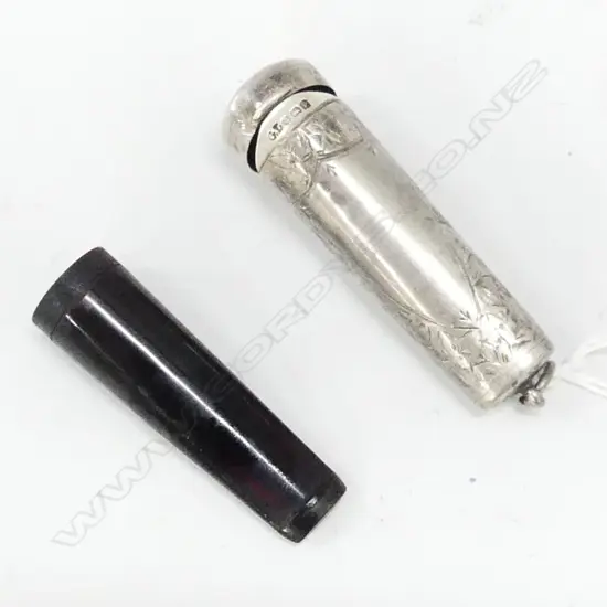 STG SILVER CIGARETTE HOLDER & CASE, G LOVERIDGE & CO BIRM. 1914