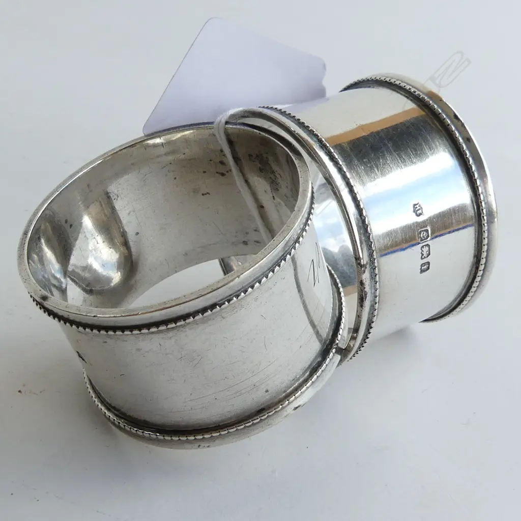 PR S/SILVER NAPPKIN RINGS 54grms Image 1++