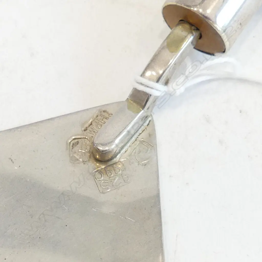 NZ HALLMARKED SILVER PRESENTATION TROWEL BY J. MONEY 1990 Image 1++