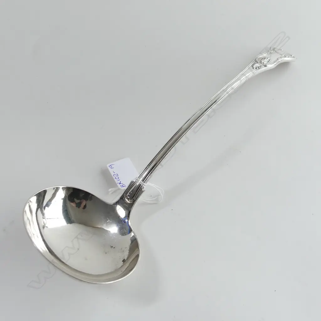 SILVER PLATE KINGS PATTERN SOUP LADLE L. 340MM Image 1++