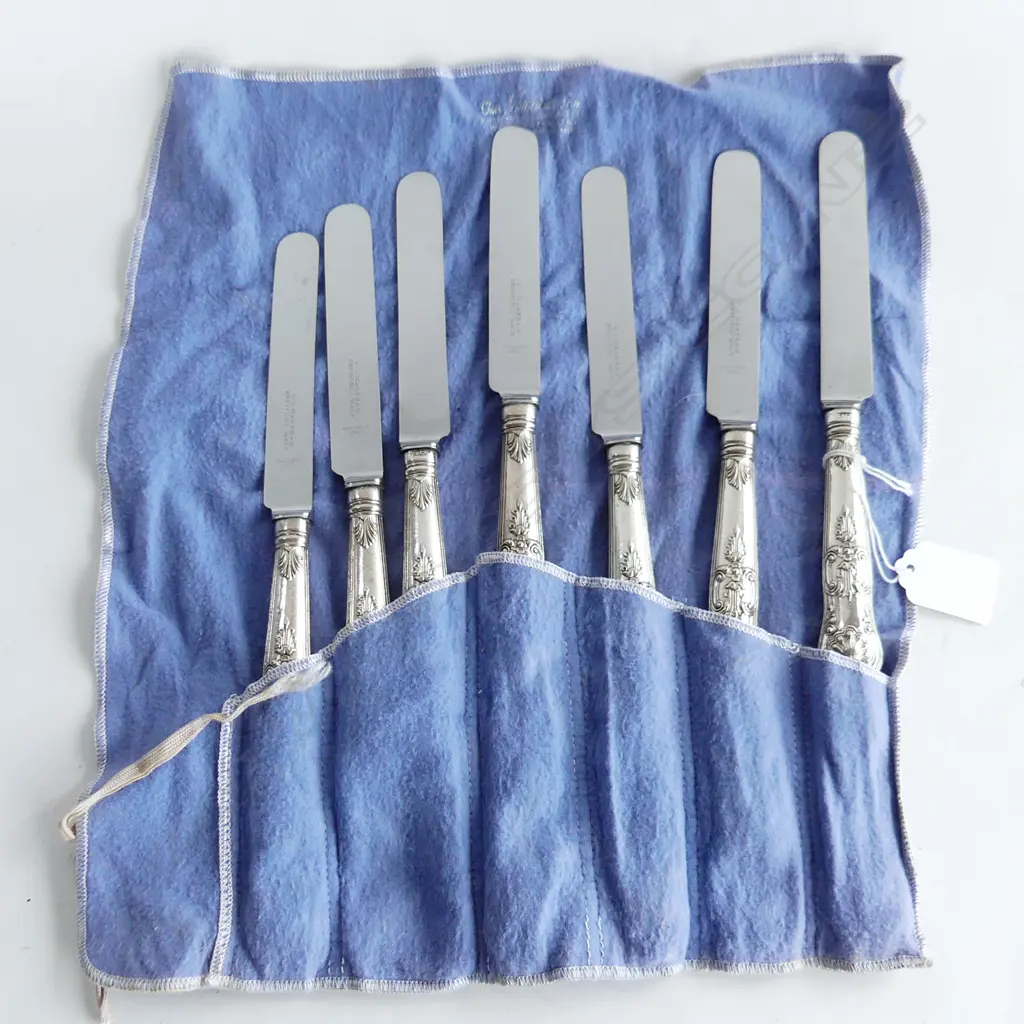 SET OF 7 ELKINGTON PLATE KNIVES Image 1++