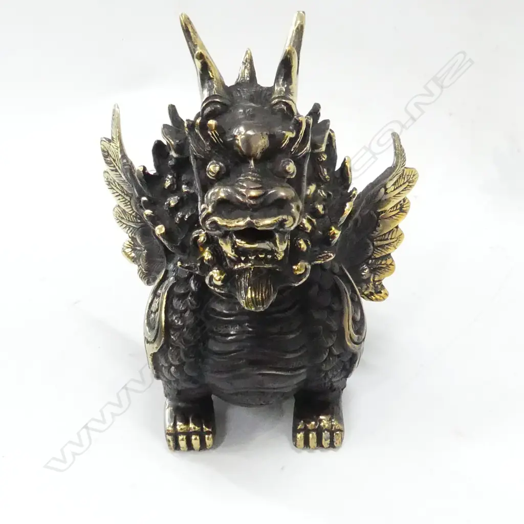 ORIENTAL BRONZE FOO DOG H. 175mm Image 1++