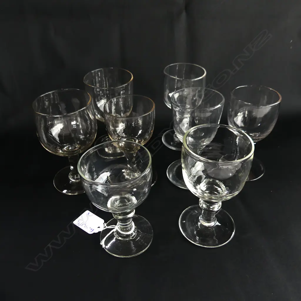 8 ANTIQUE FRENCH BISTRO CORDIAL GLASSES (4+4) H.120mm Image 1++