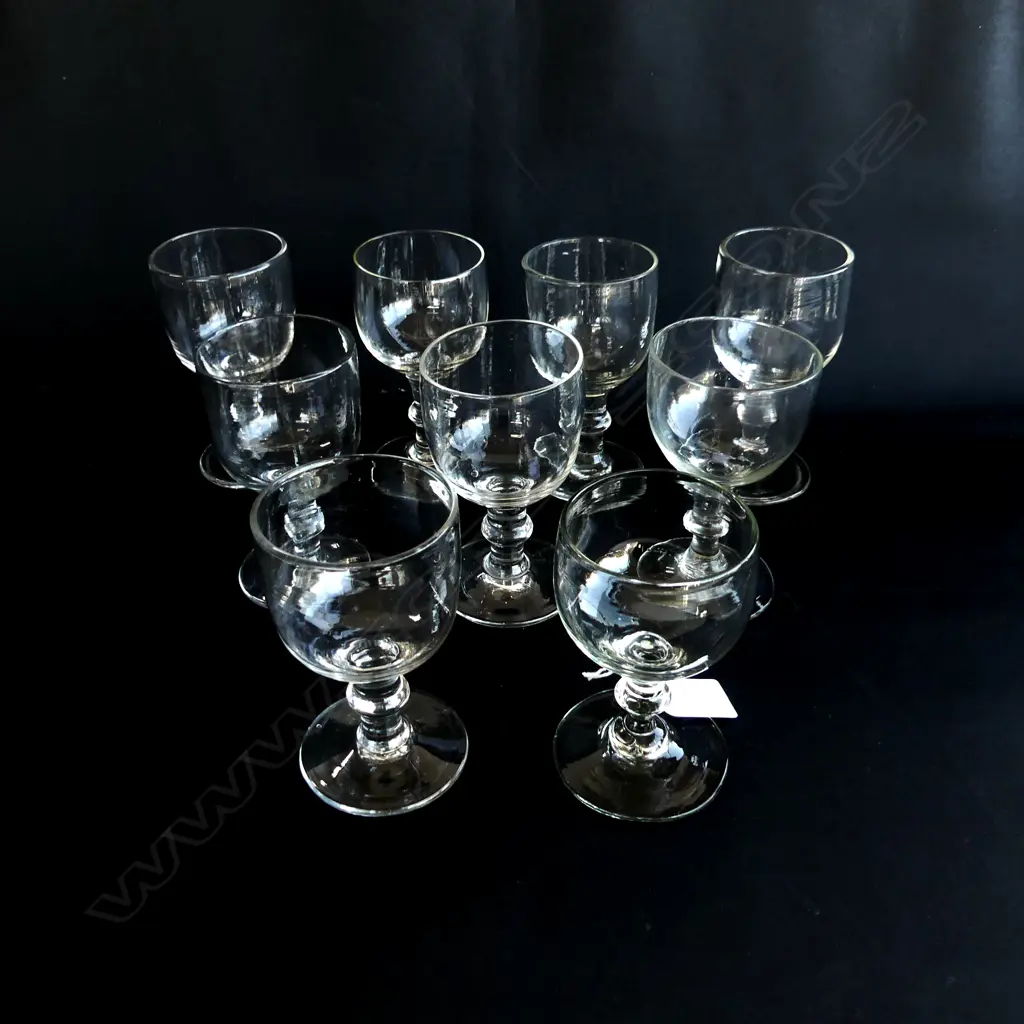 9 ANTIQUE FRENCH BISTRO CORDIAL GLASSES H.125mm Image 1++