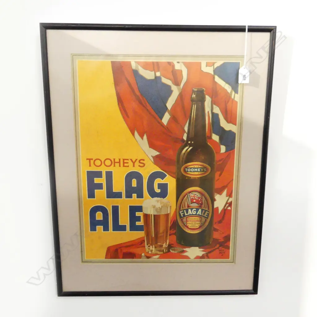 LG FRAMED TOOHEYS BEER LITHO PRINT (AUSTRALIA) 490 X 370mm Image 1++
