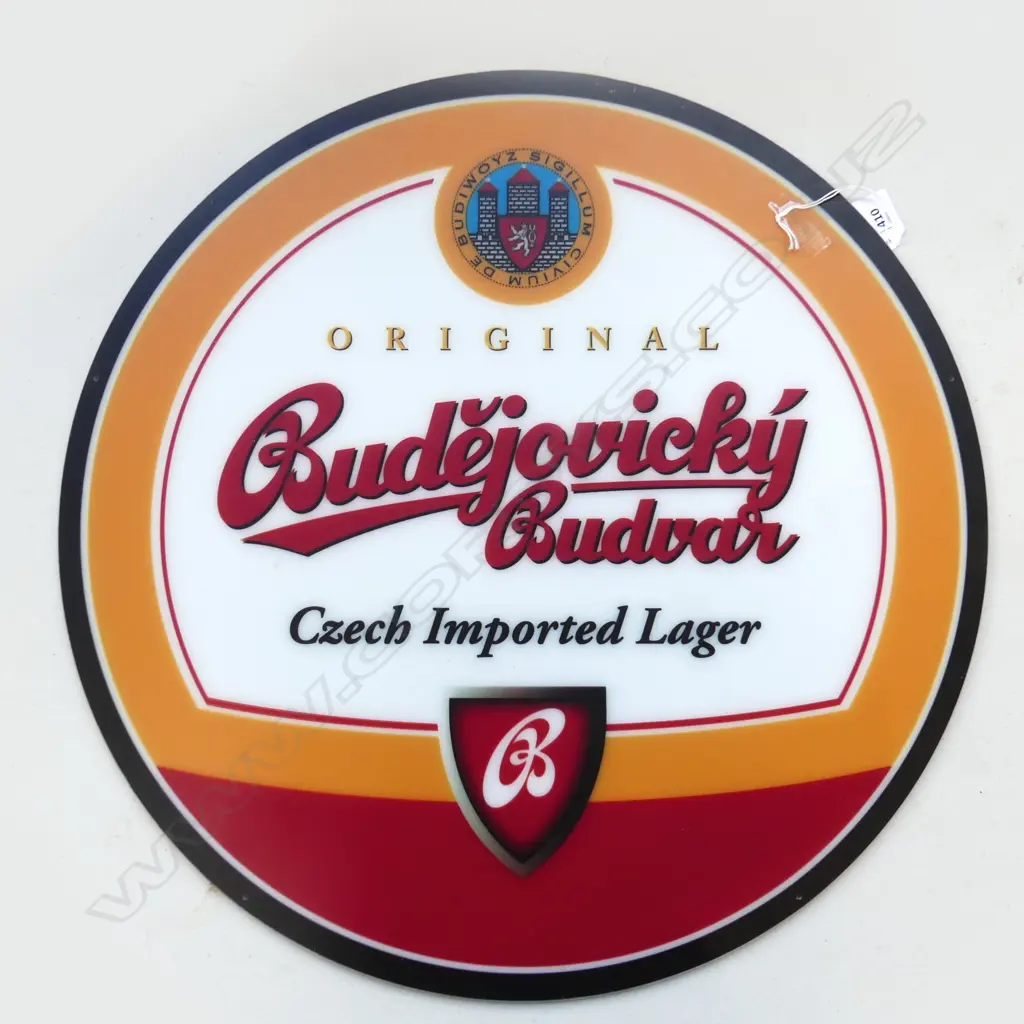 CZECH BEER LG ROUND ADVERTISING SIGN, DIA 550mm Image 1++