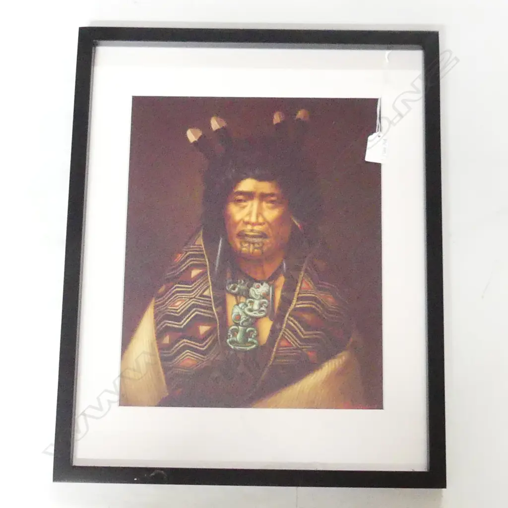 G. LINDAUER MAORI WOMAN PRINT 360x290mm Image 1++