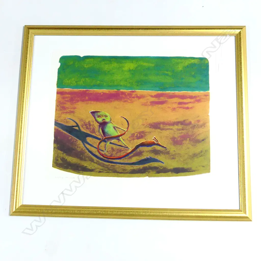 FAHEY 'HOLDING THE SNAKE BY ITS TAIL' LITHOGRAPH 1991 525x650mm Image 1++