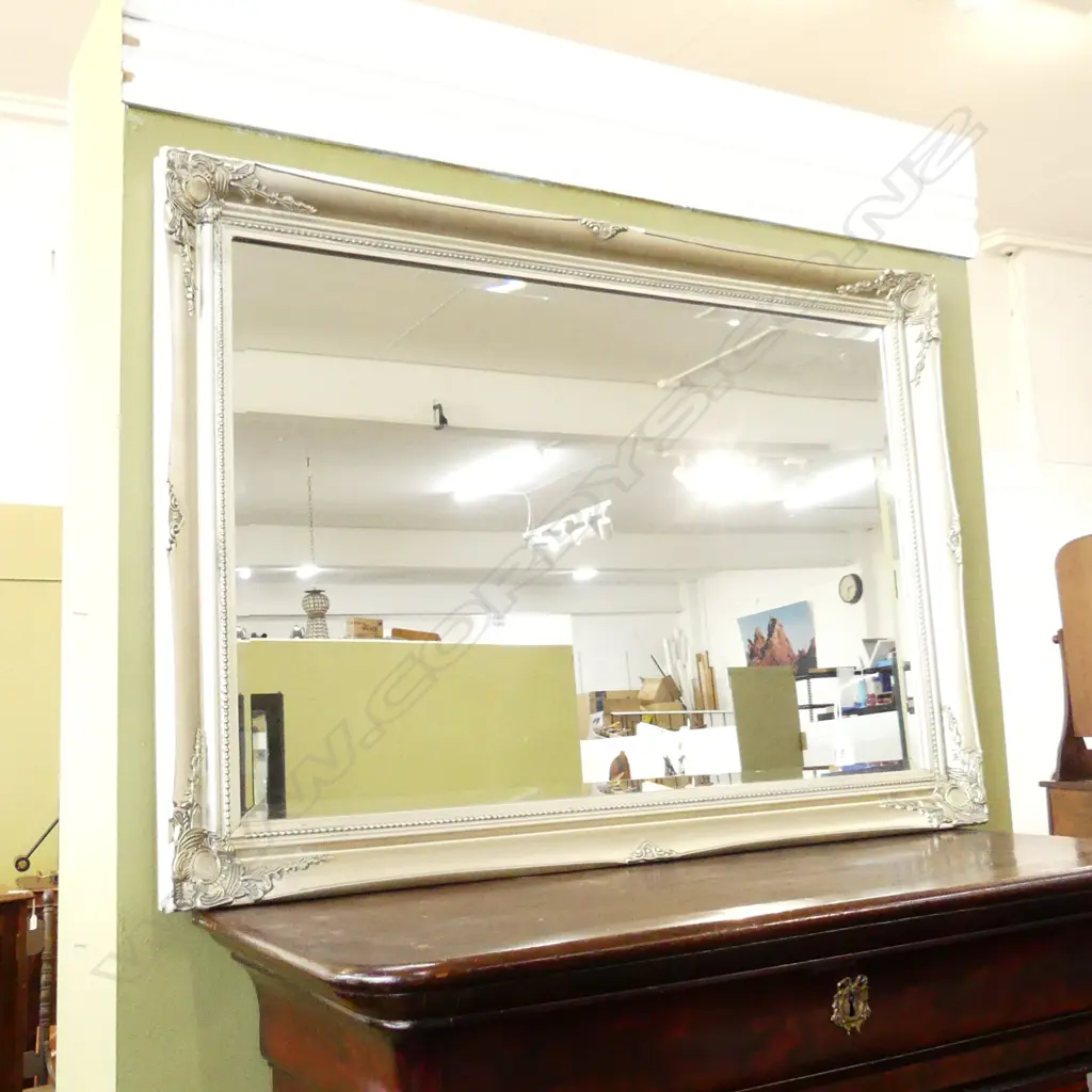 SILVER FRAMED MIRROR 1050x750mm Image 1++