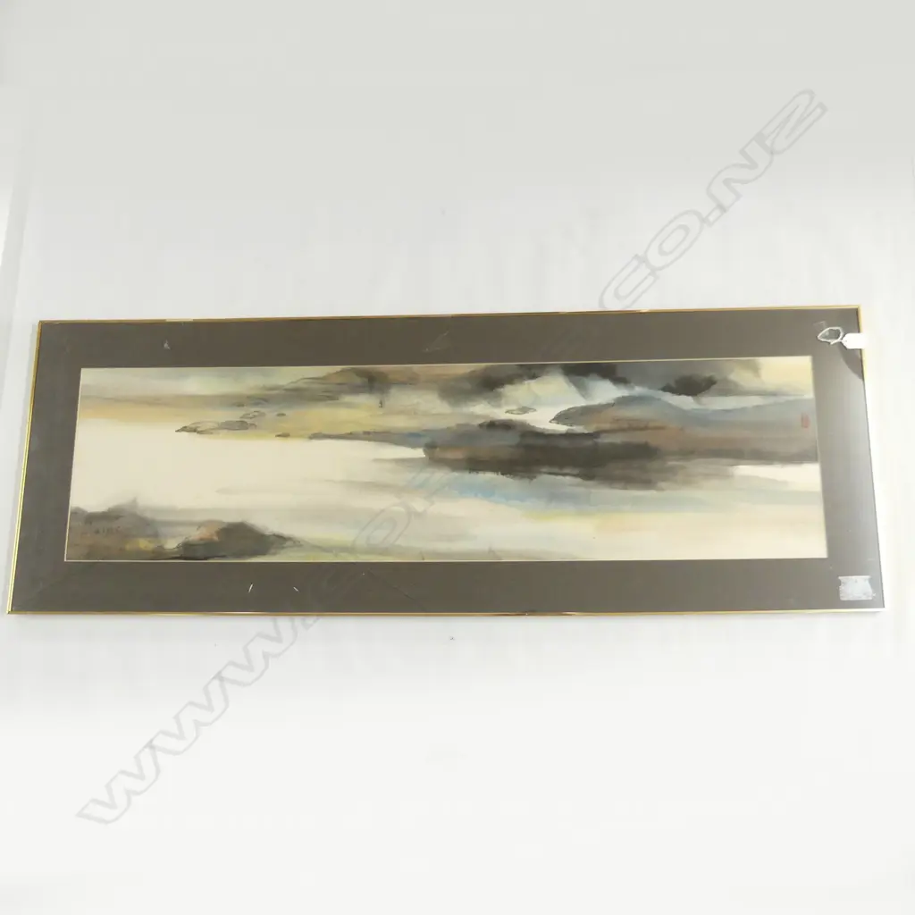 Chui Tze Hung (b.1936) Chinese artist ink painting extensive landscape 2200 x 330mm Image 1++