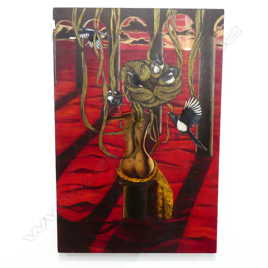 ALICIA WILSON 'THE NEST' ACRYLIC ON CANVAS 2009 910x610mm Image 1++