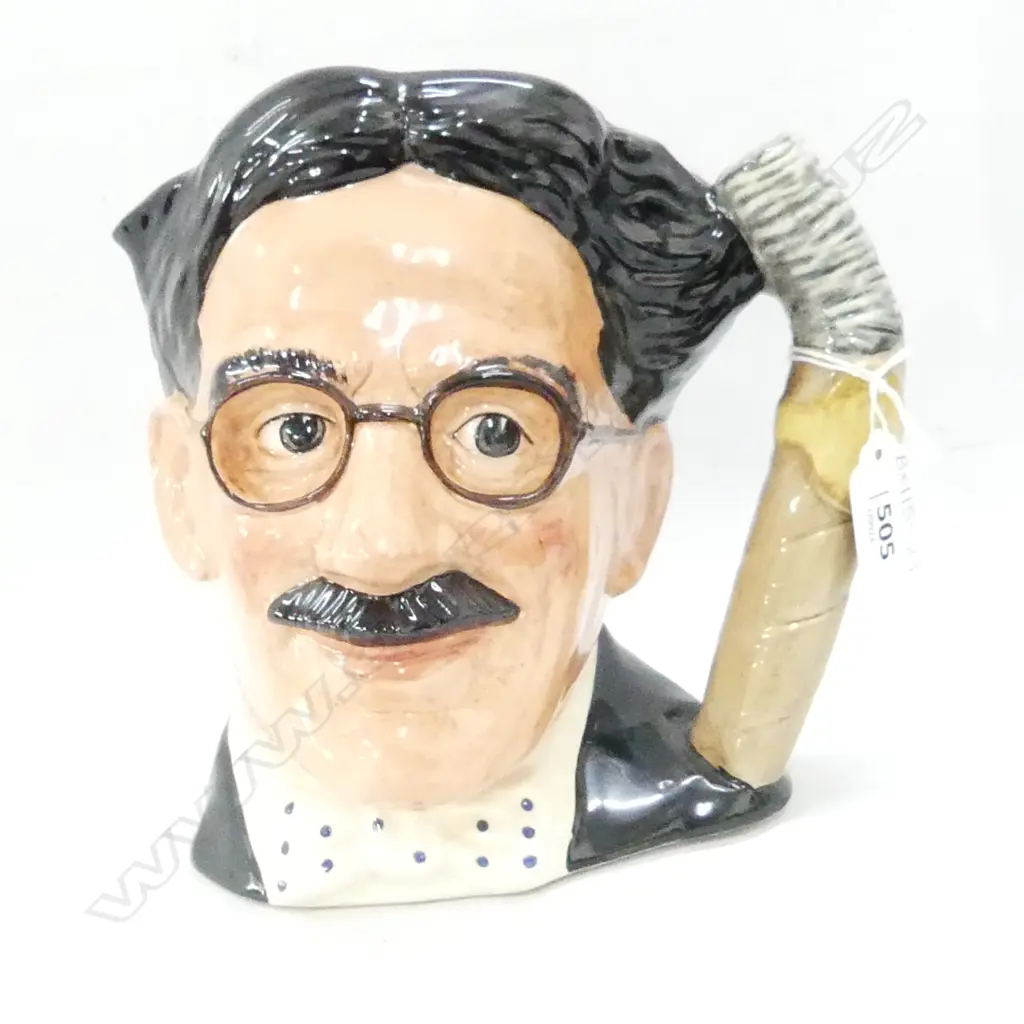 ROYAL DOULTON TOBY JUG; GROUCHO MARX, H. 185mm Image 1++