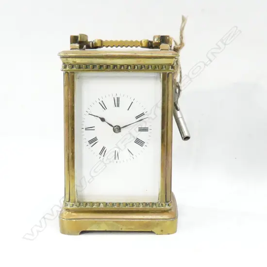 FRENCH CARRIAGE CLOCK - w. KEY H.140mm
