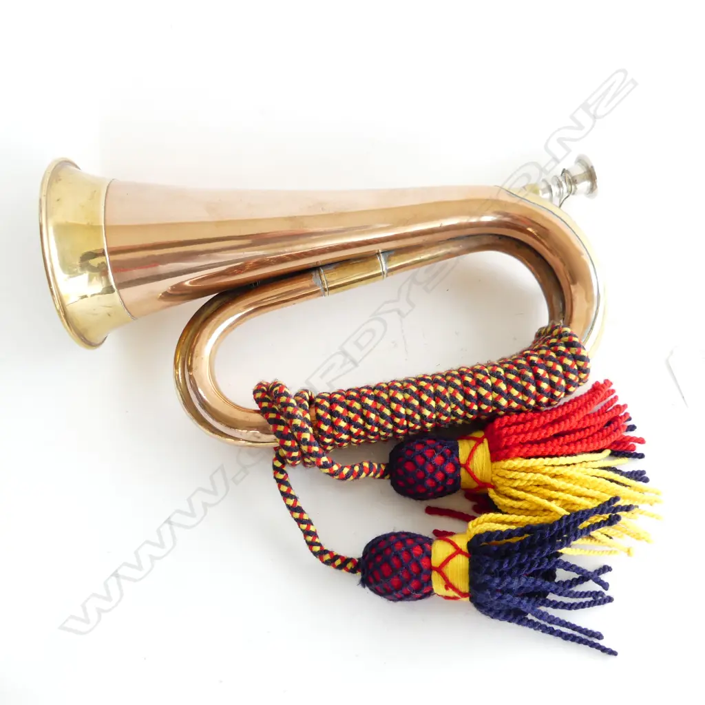 COPPER & BRASS MILITARY BUGLE L300MM Image 1++