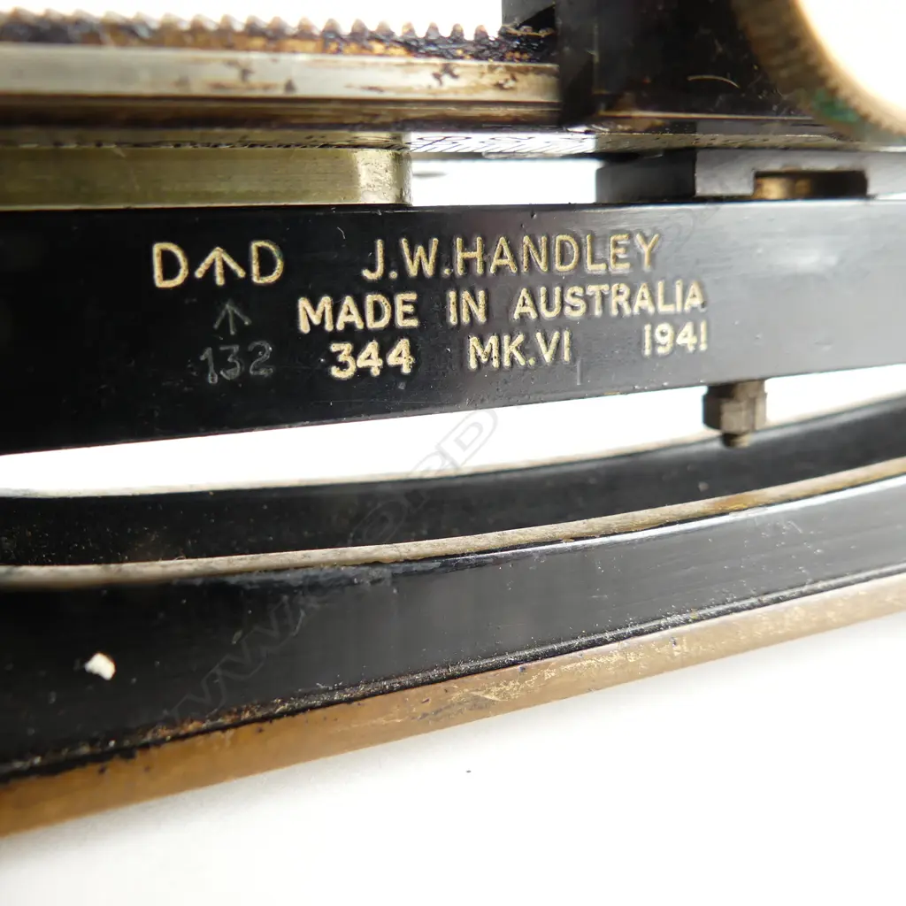 VINTAGE 1941 CLINOMETER MEASURING INSTRUMENT MILITARY ISSUE STAMP J.W. HANDLEY MADE IN AUSTRALIA  L. 240MM  Image 1++