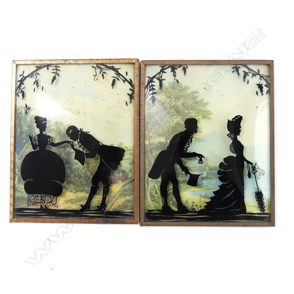 2 SILHOUETTE PICTURES 130 X 105MM Image 1++