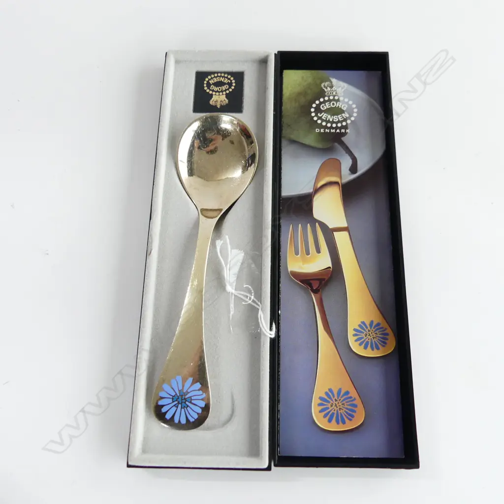 GEORG JENSEN 1980 BOXED SPOON L. 150mm Image 1++