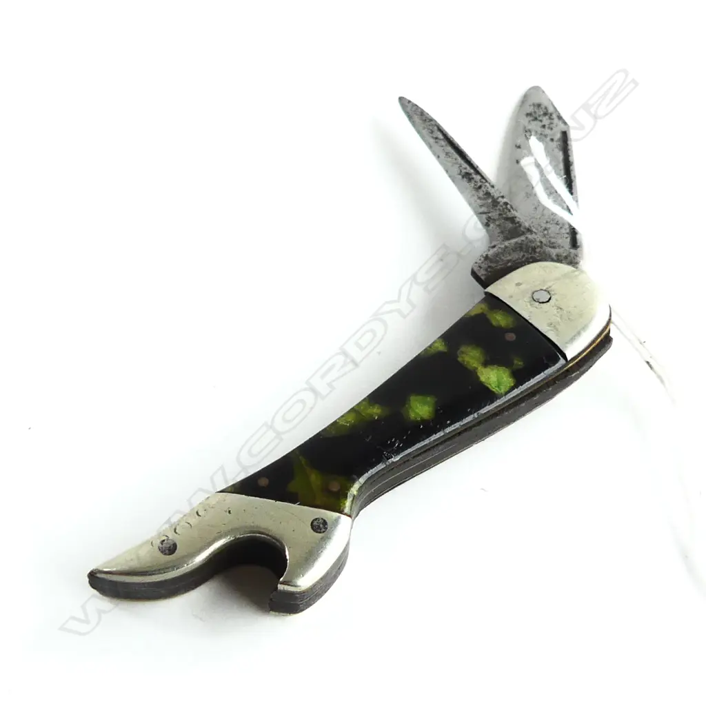 VINTAGE LADYS LEG STEEL POCKET KNIFE BY FR. WELLMANN HAMBURG L. 80mm Image 1++