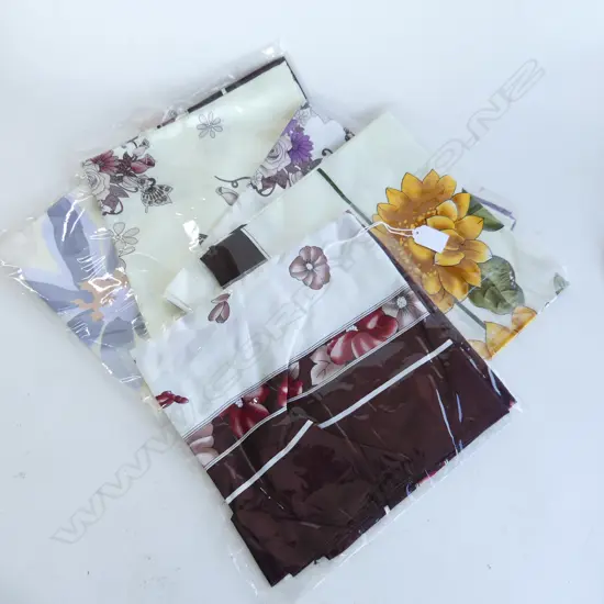 5 ASST PATTERN SILK (?) SCARVES, EACH IN ORIGINAL BAGS, AS NEW